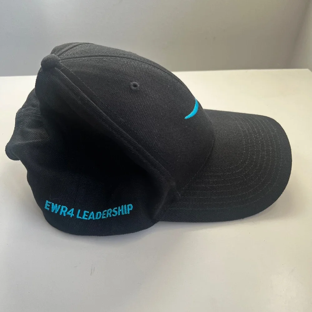 Amazon EWR4 Leadership CornerStone Canvas Snapback Hat Black Teal Smile Logo